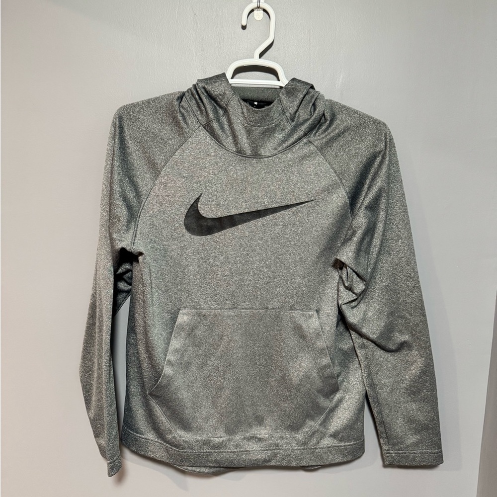 Therm Nike Gray Hoodie with Black Swoosh